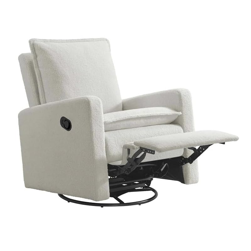 Upholstered Swivel Glider Recliner Rocking Chair for Nursery