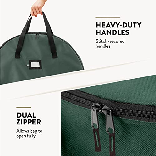 30 Inch Christmas Wreath Storage Bag 2 Pack Oxford Waterproof Green