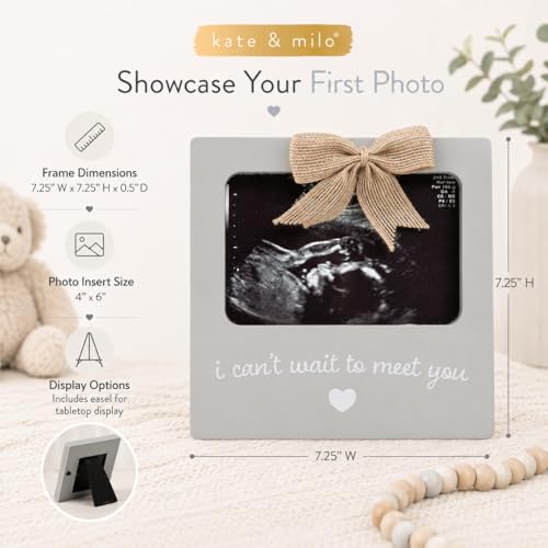 Sonogram Ultrasound Photo Frame 4x6 - Rustic Pregnancy Announcement Keepsake