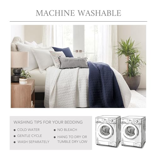 Levtex Home Mills Cotton Waffle King Bedspread Set with Shams - Cocoa
