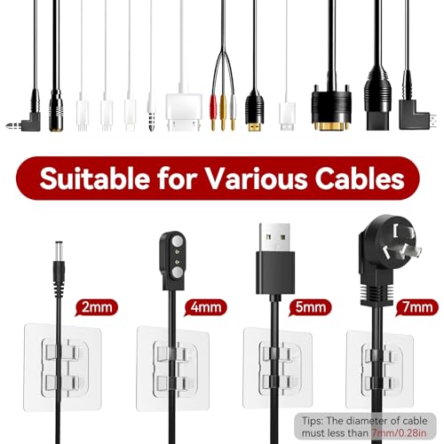25 Pack Heavy Duty Outdoor String Light Hooks, Clear Self-Adhesive Cord Clips