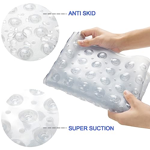Non-Slip Bathtub Mat with Suction Cups, 27.6 x 15 Inch Shower Mat