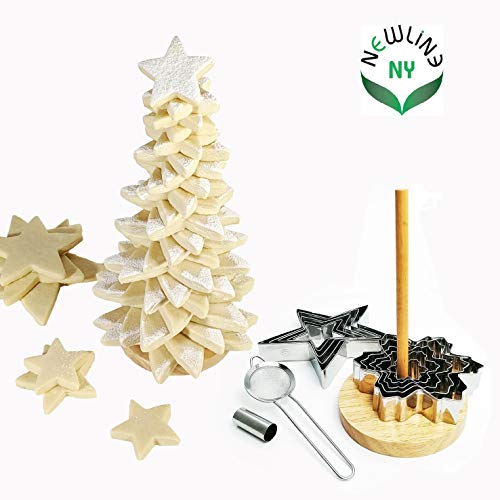 16 Pcs Star Shaped Cookie Mold Set for Christmas Tree Decorations