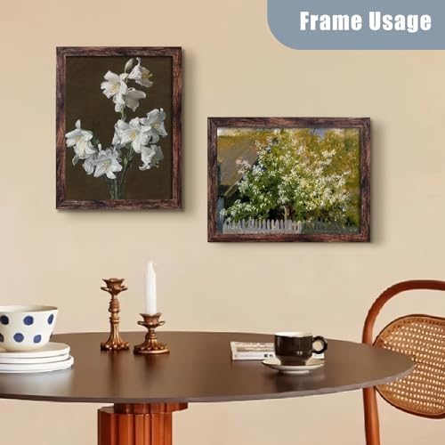 12x16 Picture Frame, Brown Wood Wall Hanging Photo Frame with Acrylic