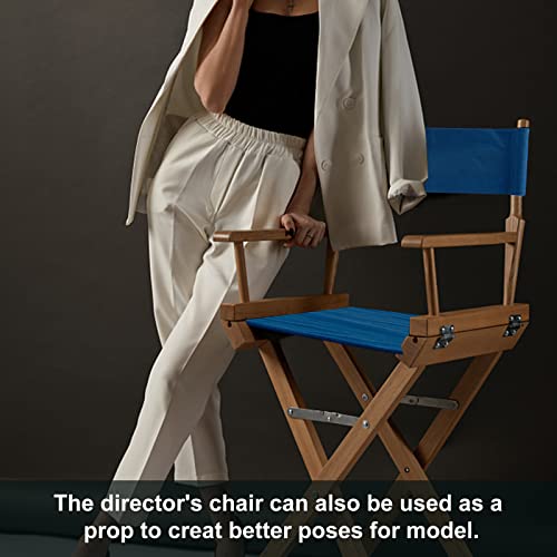 Director Chair Replacement Canvas Seat and Back Cover Kit with Wood Sticks