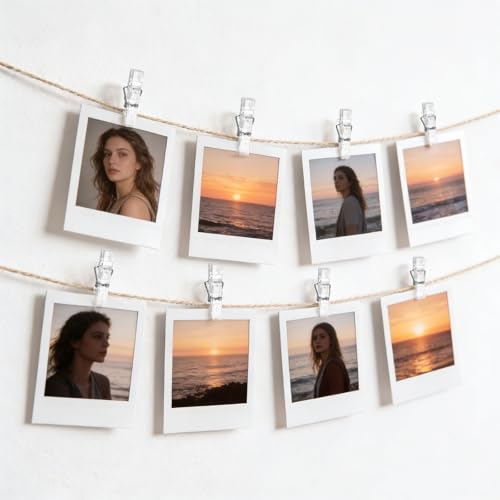 100 Pack Mini Clear Plastic Clothespins for Photo Displays and DIY Crafts