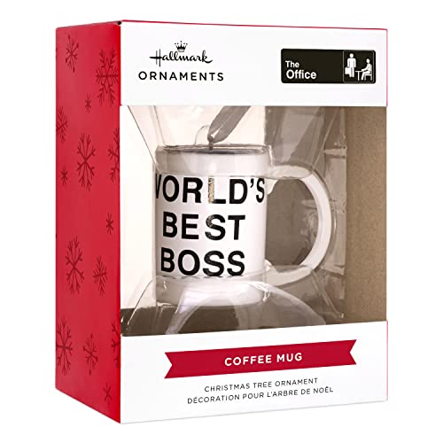 Hallmark The Office World's Best Boss Coffee Mug Christmas Ornament (0002HCM9116)