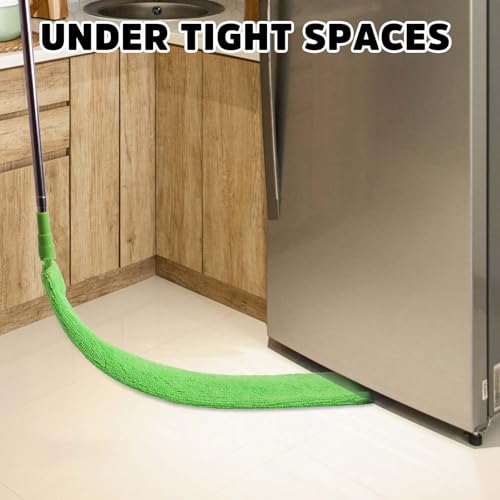 Retractable Under Appliance Gap Duster - Extending Pole & 2 Microfiber Pads