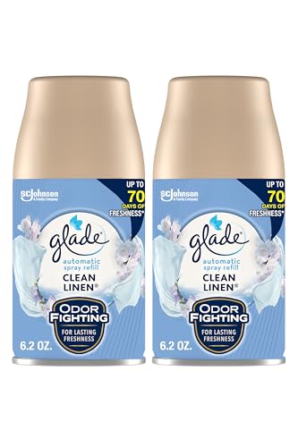 Glade Automatic Spray Air Freshener Refill Clean Linen 6.2 Oz 2 Count