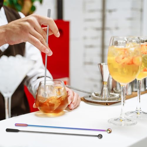 Yuntop Stainless Steel Coffee & Cocktail Stirrer Set - Reusable Metal Drink Sticks