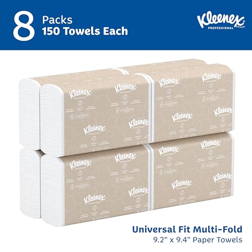 Multifold Paper Towels Bulk Case - Soft 1-Ply White Sheets (1,200 Count)