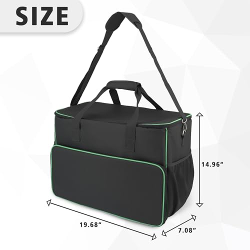 Portable Carpet Cleaner Storage Bag with Accessory Pockets, Black