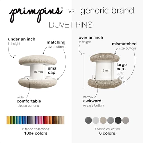 Duvet Clip Pin Fasteners for Comforter Covers - Linen Finish (Set of 4)