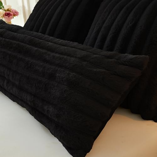 20x54 Faux Rabbit Fur Body Pillow Cover - Soft, Plush & Stylish