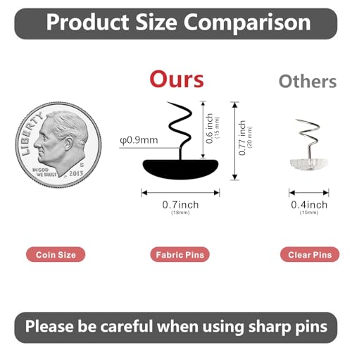 Linen Twist Pins for Bed Skirts & Sofa Covers - 12 Pack Rice White