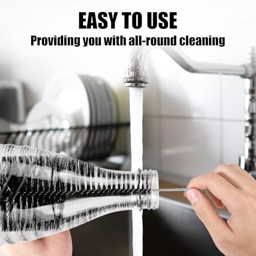 Long Bottle Cleaning Brush with Anti-Scratch Nylon Bristles 13.4 Inch
