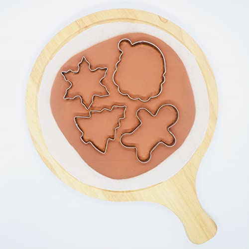 Fostudork 6PCS Christmas Cookie Cutters Set - Holiday Shapes for Baking & Crafts