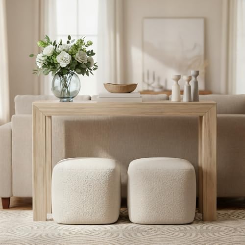 Solid Wood Console Table, 46-Inch Modern Entryway Sofa Table