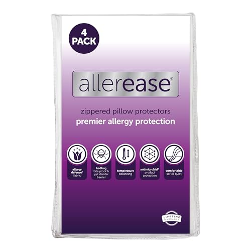 AllerEase Standard/Queen Temperature Balancing Pillow Protectors (Set of 4)