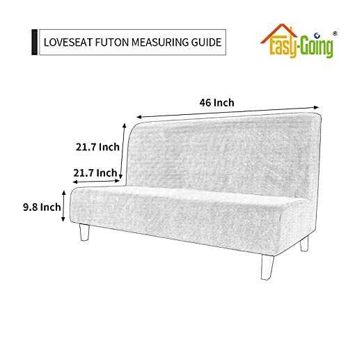 Medium Futon Slipcover Grey | Soft Stretch Furniture Protector