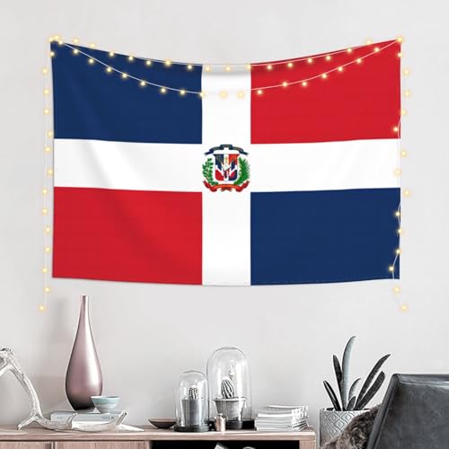 Dominican Republic Flag Wall Tapestry - Vibrant Polyester Wall Hanging