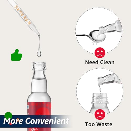 Glass Dropper Pipettes for Flavor Drops, 6-Piece Set with Accurate Scale