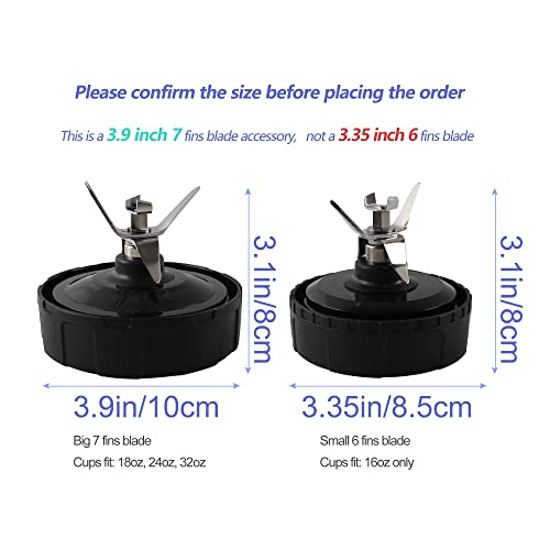 7-Fin Extractor Blender Blade Assembly for Auto iQ 4-Inch Diameter Cups