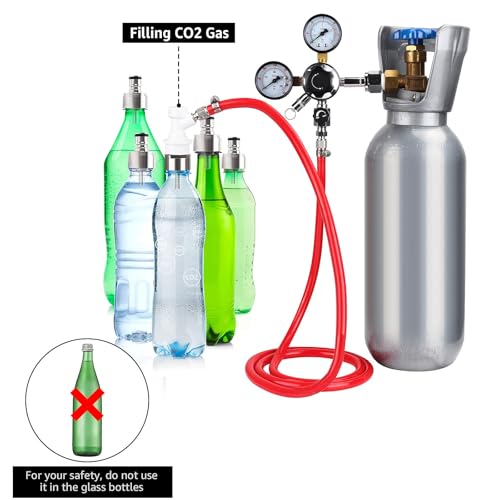 5.5ft CO2 Gas Line Tubing Kit with Stainless Steel Carbonation Cap