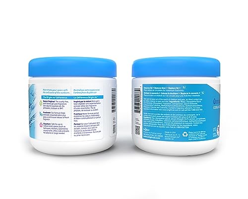 Solid Gel Odor Eliminator Air Freshener Jars, Cool & Clean, 14 oz (6 Pack)