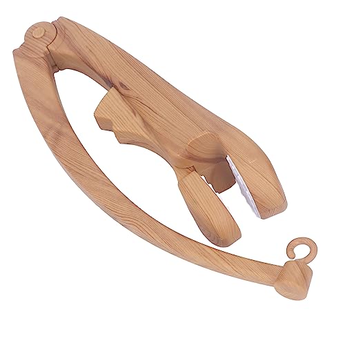 Crib Mobile Arm Holder with Wood Grain Finish and Secure Clamp
