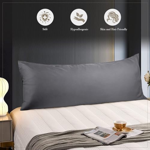WishSmile Cooling Bamboo Body Pillowcase 20x54 - Silky Soft Pillow Cover