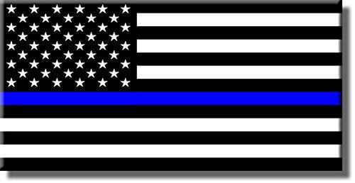 ArtWorks Decor Blue Lives Matter, Thin Blue Line Picture on Stretched Canvas, Wall Art Décor, Ready to Hang