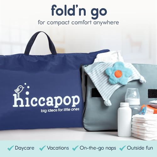 Hiccapop Pack and Play Mattress Pad - 1.25" Waterproof Portable Playard Mattress with Carry Bag