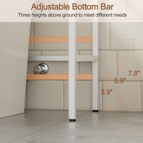 3-Tier Over the Toilet Storage Rack - Space-Saving Metal Bathroom Shelf