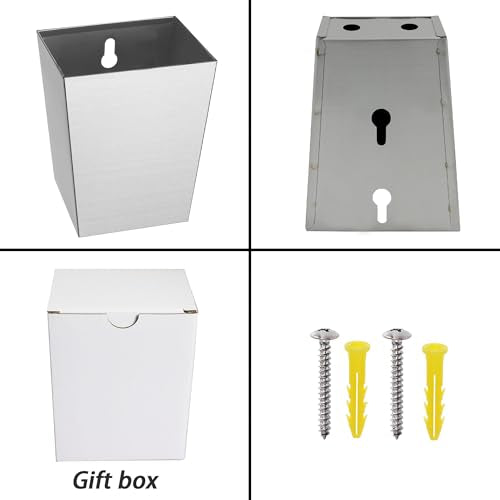 Jumiok Brushed Silver Stainless Steel Bottle Cap Catcher Wall Mount with Drainage
