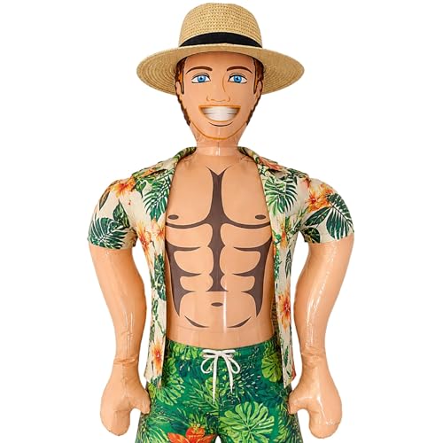 59-Inch Inflatable Party Display Figure with Funny Sash - Photo Prop