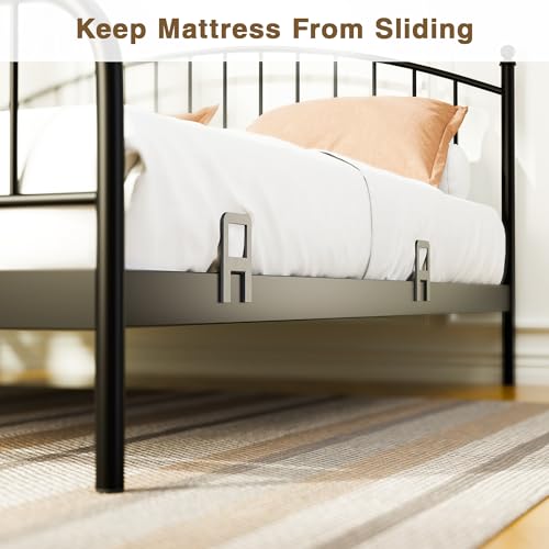 Adjustable Anti-Slip Mattress Slide Stoppers for Metal Bed Frames - 6 Pack