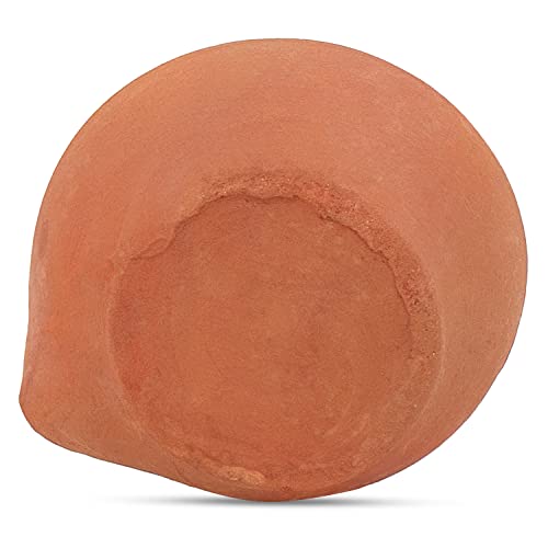 Handmade Terracotta Clay Diyas with Cotton Wicks (24 Pcs) - Diwali Pooja Lamps