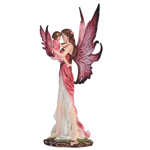 Ice Armor 10in Red Fairy Baby Girl Figurine - Fantasy Decorative Statue