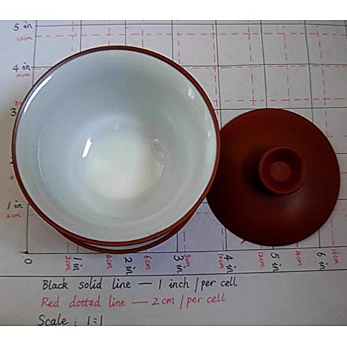 Yixing Red & White Gaiwan Kungfu Tea Bowl 130ml Ceramic Tea Set – Traditional Chinese Tea Cup