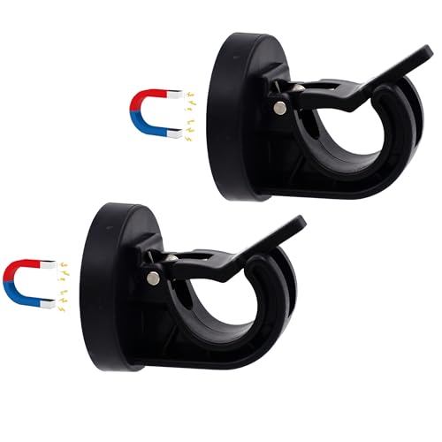 Magnetic Curtain Rod Brackets - No-Drill Holders for Ferrous Surfaces (2 Pack)
