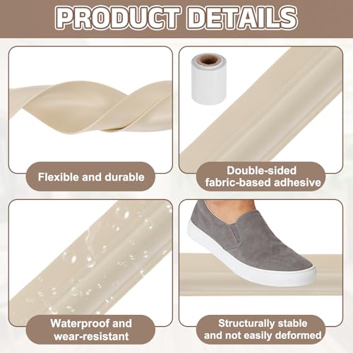 Flexible Silicone Carpet Transition Strip - 3.2ft Adhesive Floor Trim