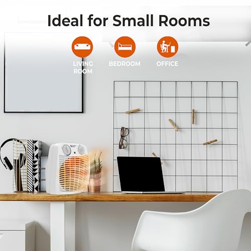 Electric Indoor Space Heater with Adjustable Thermostat and Fan Forced Heating