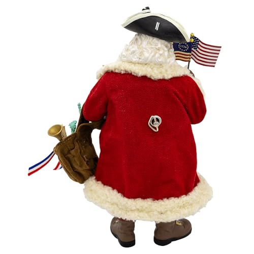 11-Inch Patriotic Musical Santa Figurine - 250th Anniversary Tabletop Decor