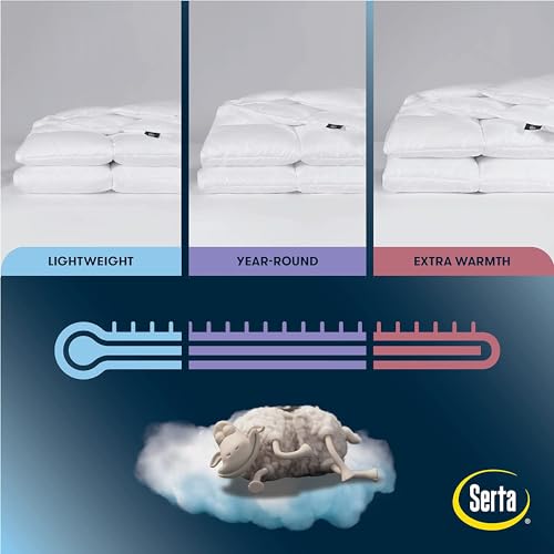 Serta Down Illusion All Season Down Alternative Comforter, King/Cal King