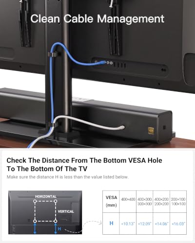 Universal Tabletop TV Stand Legs for 32-70 Inch TVs, Height Adjustable Base