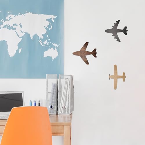 Airplane Wall Decor Set for Kids Room, Nursery Adventure Theme Wall Art
