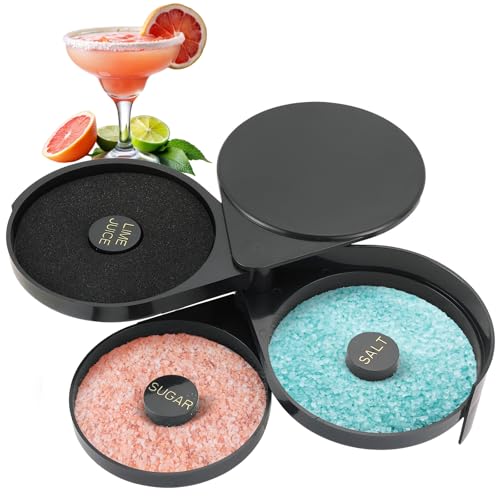 AMGSH 1 Pack 3-Tier Bar Glass Rimmer with Sponge - Cocktail & Margarita Tool