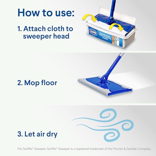 Disinfecting Wet Mop Pad Refills - Multi-Surface Floor Wipes (48 Count)