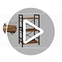3-Tier Industrial Bookshelf, Rustic Small Metal Bookcase Storage Organizer